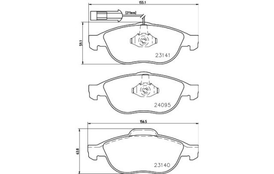 Brake Pad Set, disc brake 8DB 355 011-651 Hella, Image 4