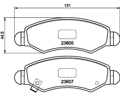 Brake Pad Set, disc brake 8DB 355 011-691 Hella, Image 4