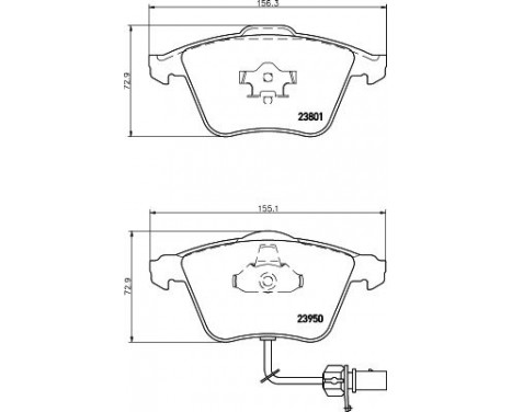 Brake Pad Set, disc brake 8DB 355 011-711 Hella Pagid GmbH