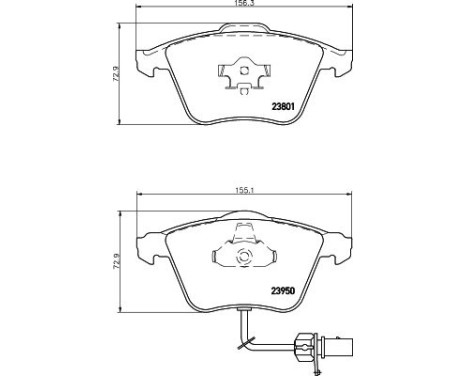 Brake Pad Set, disc brake 8DB 355 011-711 Hella, Image 4