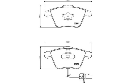 Brake Pad Set, disc brake 8DB 355 011-711 Hella, Image 4