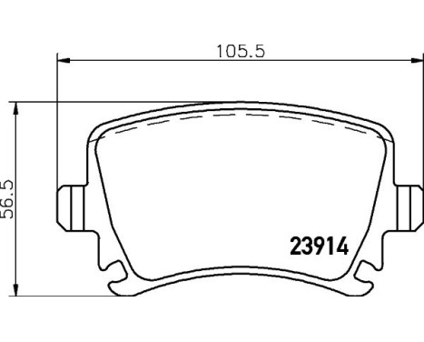 Brake Pad Set, disc brake 8DB 355 011-771 Hella, Image 4