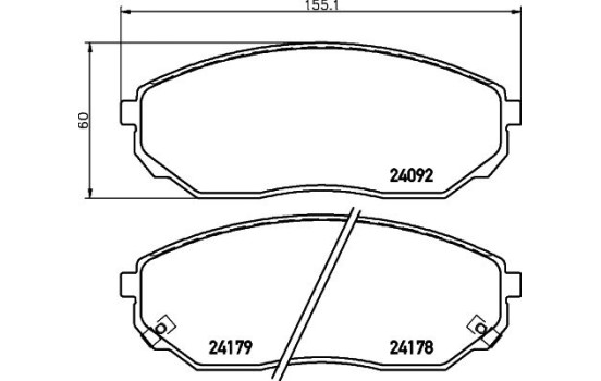 Brake Pad Set, disc brake 8DB 355 011-931 Hella, Image 4