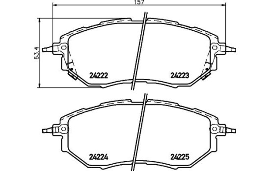 Brake Pad Set, disc brake 8DB 355 012-031 Hella, Image 4