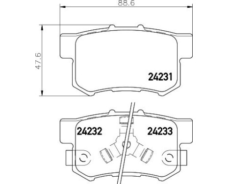 Brake Pad Set, disc brake 8DB 355 012-061 Hella, Image 4