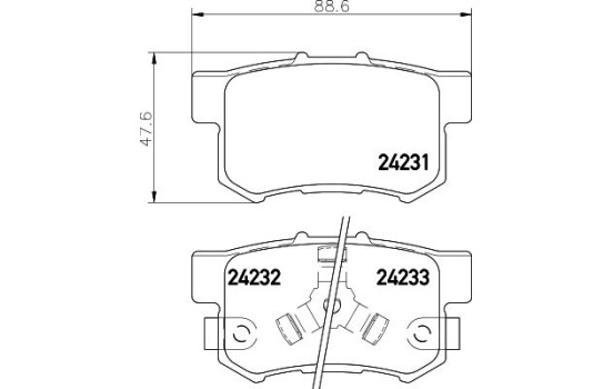 Brake Pad Set, disc brake 8DB 355 012-061 Hella, Image 4