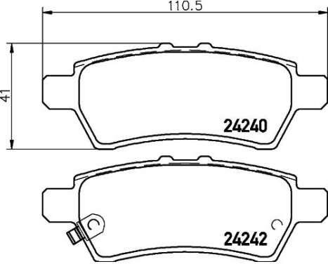 Brake Pad Set, disc brake 8DB 355 012-081 Hella, Image 4