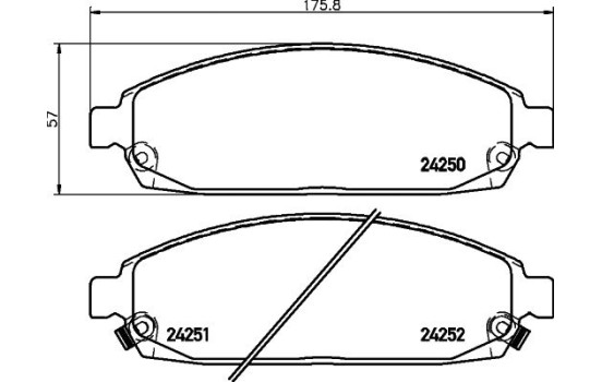 Brake Pad Set, disc brake 8DB 355 012-101 Hella, Image 4