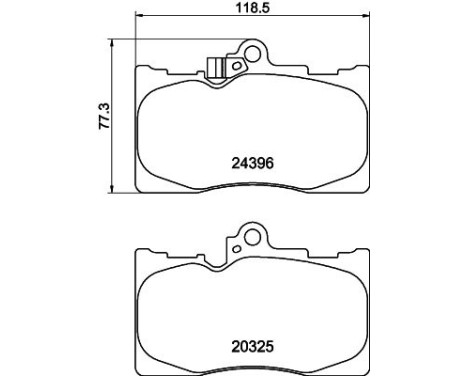Brake Pad Set, disc brake 8DB 355 012-121 Hella, Image 4