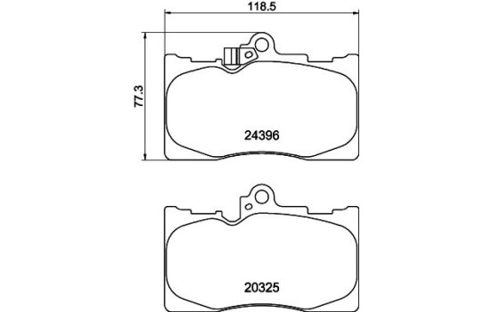 Brake Pad Set, disc brake 8DB 355 012-121 Hella, Image 4