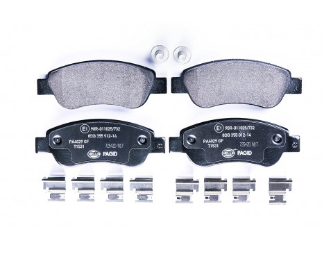 Brake Pad Set, disc brake 8DB 355 012-141 Hella