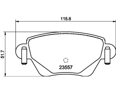 Brake Pad Set, disc brake 8DB 355 012-211 Hella, Image 4