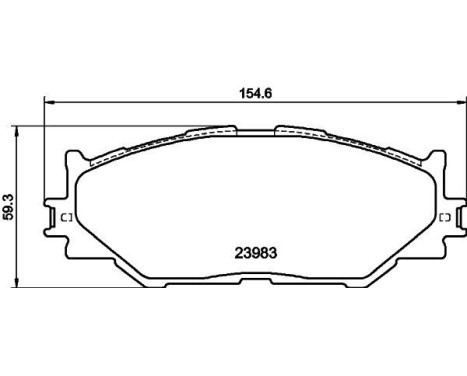 Brake Pad Set, disc brake 8DB 355 012-241 Hella, Image 3