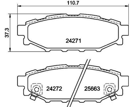 Brake Pad Set, disc brake 8DB 355 012-261 Hella, Image 4