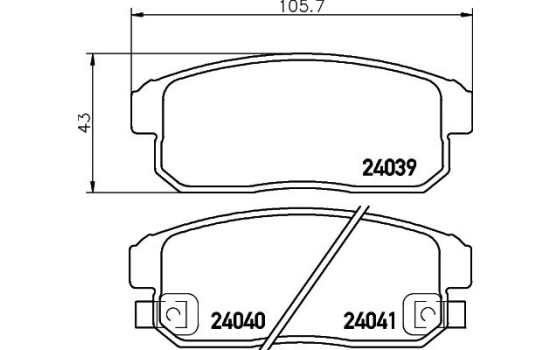 Brake pad set, disc brake 8DB 355 012-331 Hella, Image 4