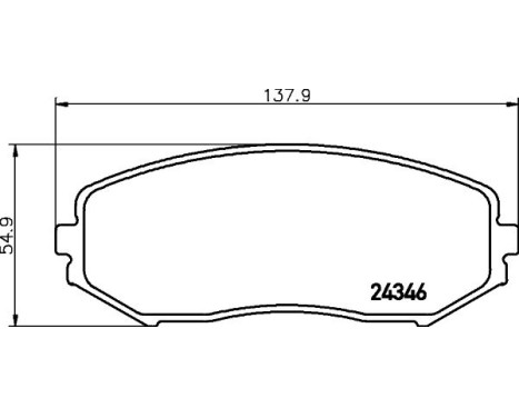 Brake Pad Set, disc brake 8DB 355 012-351 Hella, Image 4
