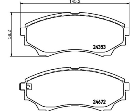 Brake Pad Set, disc brake 8DB 355 012-381 Hella, Image 4
