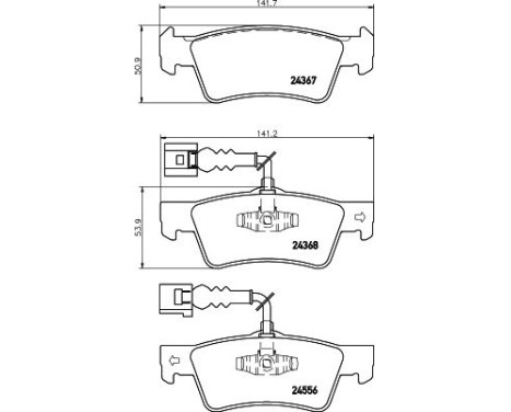 Brake Pad Set, disc brake 8DB 355 012-441 Hella, Image 4