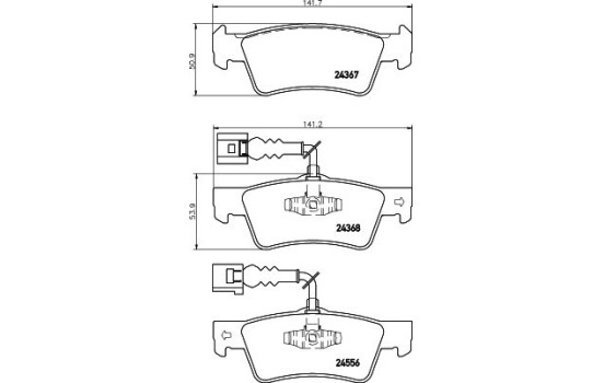 Brake Pad Set, disc brake 8DB 355 012-441 Hella, Image 4