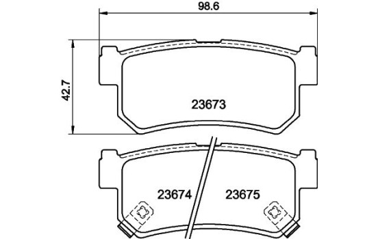 Brake Pad Set, disc brake 8DB 355 012-501 Hella, Image 4