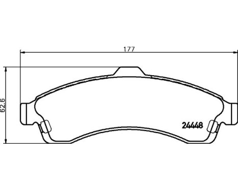Brake Pad Set, disc brake 8DB 355 012-811 Hella, Image 4