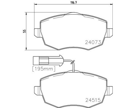 Brake Pad Set, disc brake 8DB 355 012-861 Hella, Image 4