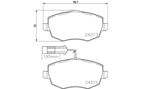 Brake Pad Set, disc brake 8DB 355 012-861 Hella, Image 4