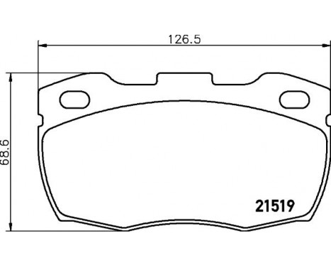 Brake Pad Set, disc brake 8DB 355 012-871 Hella Pagid GmbH