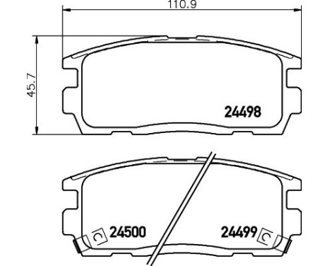 Brake Pad Set, disc brake 8DB 355 012-951 Hella, Image 4