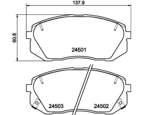 Brake Pad Set, disc brake 8DB 355 012-961 Hella, Image 4