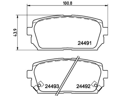 Brake Pad Set, disc brake 8DB 355 012-971 Hella, Image 4