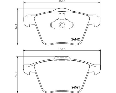 Brake Pad Set, disc brake 8DB 355 013-001 Hella, Image 4