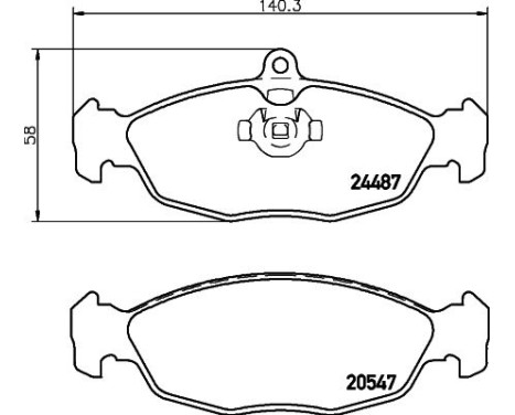 Brake Pad Set, disc brake 8DB 355 013-031 Hella, Image 4