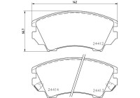 Brake Pad Set, disc brake 8DB 355 013-041 Hella