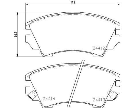 Brake Pad Set, disc brake 8DB 355 013-041 Hella, Image 4