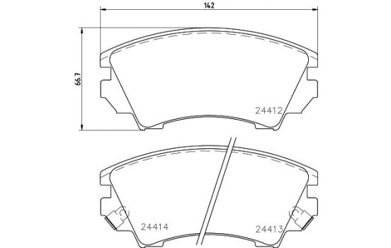 Brake Pad Set, disc brake 8DB 355 013-041 Hella