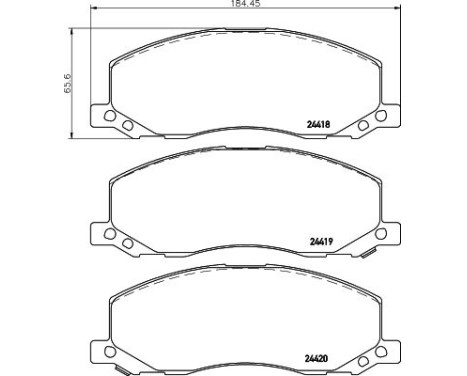 Brake Pad Set, disc brake 8DB 355 013-061 Hella, Image 4