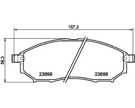 Brake Pad Set, disc brake 8DB 355 013-141 Hella, Image 4