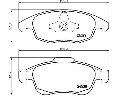 Brake Pad Set, disc brake 8DB 355 013-341 Hella, Image 4