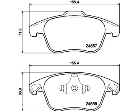 Brake Pad Set, disc brake 8DB 355 013-351 Hella, Image 4