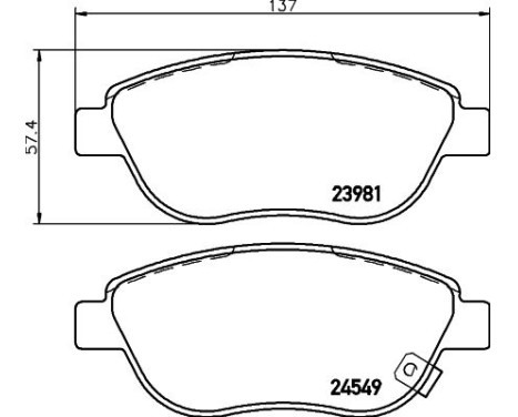 Brake Pad Set, disc brake 8DB 355 013-371 Hella, Image 4