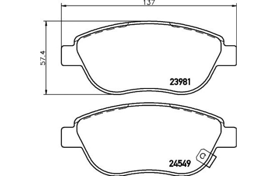 Brake Pad Set, disc brake 8DB 355 013-371 Hella, Image 4