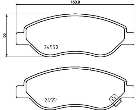 Brake Pad Set, disc brake 8DB 355 013-401 Hella, Image 4