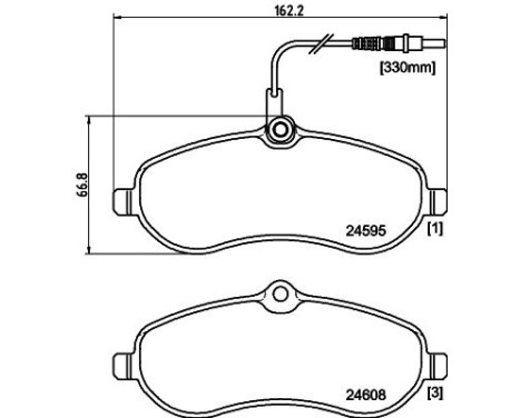 Brake Pad Set, disc brake 8DB 355 013-411 Hella, Image 4