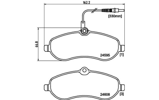 Brake Pad Set, disc brake 8DB 355 013-411 Hella, Image 4