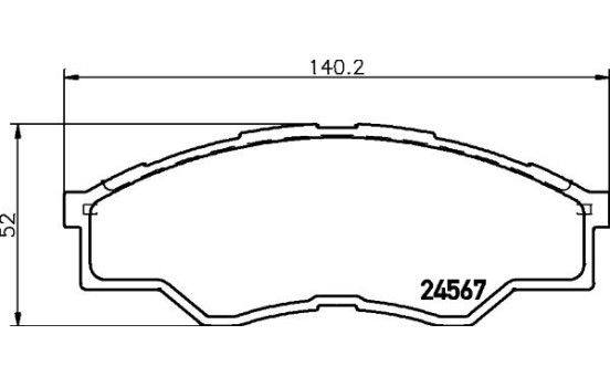 Brake Pad Set, disc brake 8DB 355 013-471 Hella, Image 4