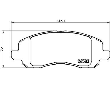 Brake Pad Set, disc brake 8DB 355 013-491 Hella, Image 4