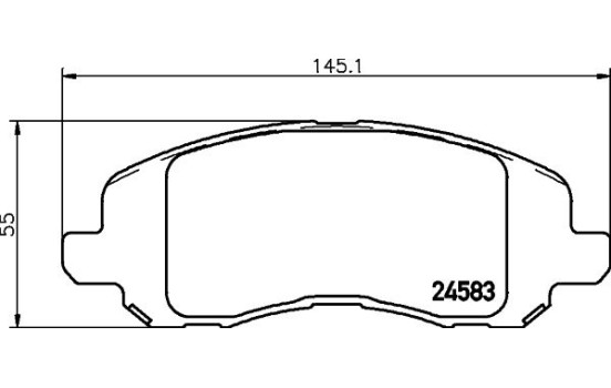 Brake Pad Set, disc brake 8DB 355 013-491 Hella, Image 4