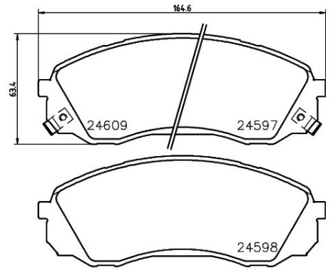 Brake Pad Set, disc brake 8DB 355 013-541 Hella, Image 4