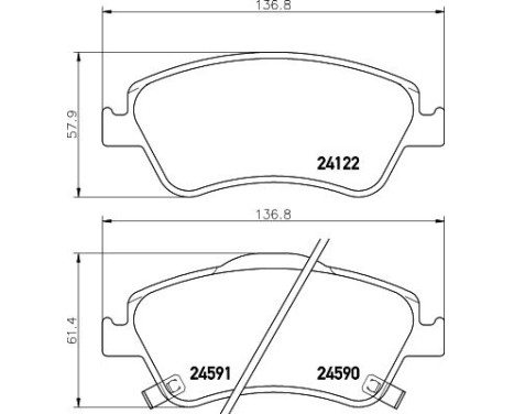 Brake Pad Set, disc brake 8DB 355 013-561 Hella, Image 4